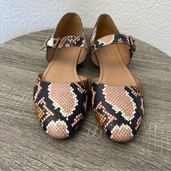 Madewell NWOT The Alina Mary-Jane Flat in Snake Embossed Leather- Size 9 - Picture 12 of 15